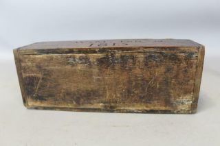 FANTASTIC DATED 1815 19TH C HANGING WALL CANDLE BOX IN BEST SURFACE 8