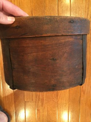 Rare Antique Primitive Round Wooden Cupboard Bowl Engraved PECK 1800’s 3