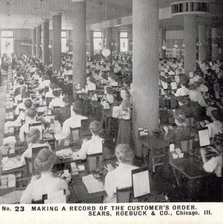 Secretary Typewriter Sears Roebuck & Co Chicago Business photo Stereoview Card 8