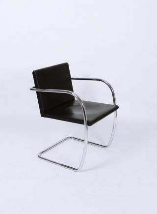 Vintage Thin Pad Tubular Brno Chair By Ludwig Mies Van Der Rohe