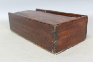 RARE 18TH C PA FORMAL CHIPPENDALE PERIOD SLIDING LID CANDLEBOX WITH TILL 2