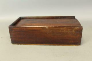 RARE 18TH C PA FORMAL CHIPPENDALE PERIOD SLIDING LID CANDLEBOX WITH TILL 4
