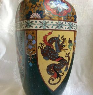 Fabulous Early 20th Century Antique Japanese Cloisonne Vase,  30cm high 4