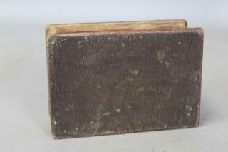 EXTREMELY RARE 19TH C PENNSYLVANIA GERMAN PAINT DECORATED WOODEN TRINKET BOX 11