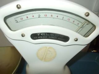 VINTAGE TOLEDO 3lb CANDY SCALE,  STYLE 405 CA.  NO SPRINGS HONEST WEIGHT. 7