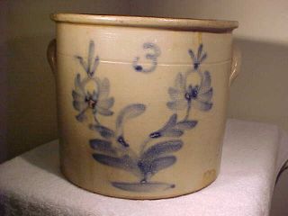 Antique Primitive Salt Glazed Stoneware Mid - Century 1800 