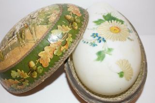 Exquisite Antique 19c Victorian Glass Egg