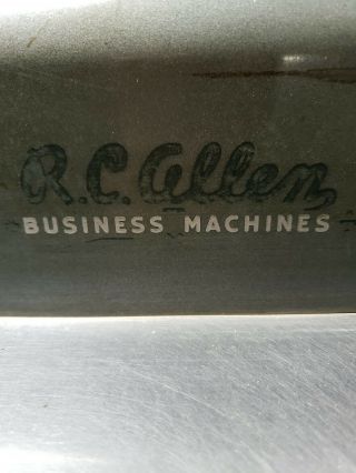 VINTAGE R.  C.  Allen Cash Register Mercantile Antique Adding Business Machine 2
