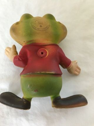 1948 ED MCCONNELL REMPEL FROGGY THE GREMLIN RUBBER FROG SQUEAKY TOY Vintage EUC 5