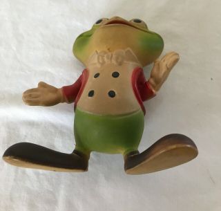 1948 ED MCCONNELL REMPEL FROGGY THE GREMLIN RUBBER FROG SQUEAKY TOY Vintage EUC 6