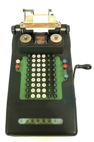 Victor Adding Machine Fort Pitt Typewriter Co Pittsburgh Vtg Black Metal
