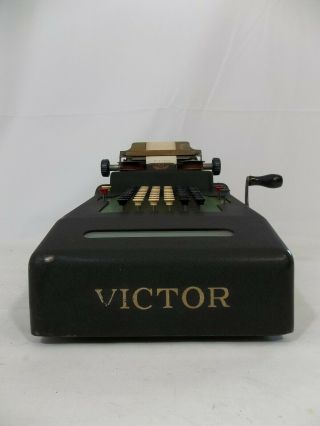 Victor Adding Machine Fort Pitt Typewriter Co Pittsburgh Vtg Black Metal 2