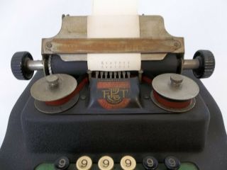 Victor Adding Machine Fort Pitt Typewriter Co Pittsburgh Vtg Black Metal 3