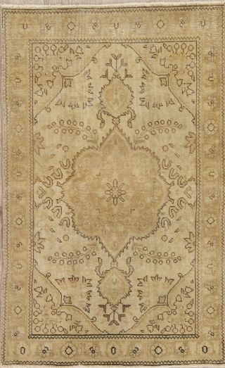 Persian 3x5 Wool Hand - Knotted Floral Muted Oriental One - Of - A - Kind Foyer Rug