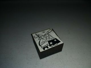 Vintage Letterpress Printing Block Wizard Astrologer Telescope Looking at Stars 4