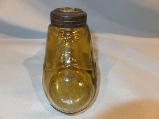 Scarce 1868 Atterbury Amber shoe Miniature oil lamp 4