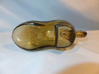 Scarce 1868 Atterbury Amber shoe Miniature oil lamp 6