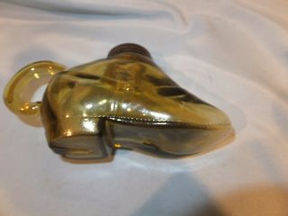 Scarce 1868 Atterbury Amber shoe Miniature oil lamp 7