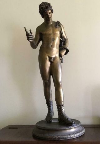 Antique European Grand Tour Nude Male Classical Bronze Nr