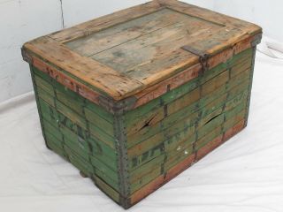 Antique Primitive Wood Bradford Baking Co.  Los Angeles Crate Box 6