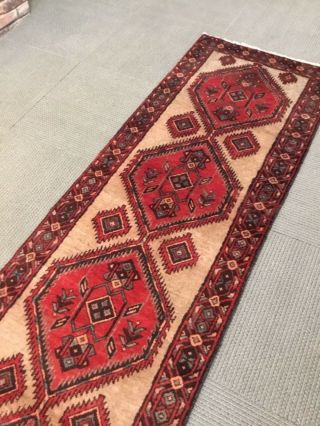 Spectacular Tribal Authentic Persian Heriz Rug Runner 2 '.  8” X 13’ Rare Wool A, 3