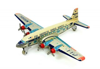 Vintage Yonezawa Japan Paa Pan American World Airways Tin Airplane Beauty