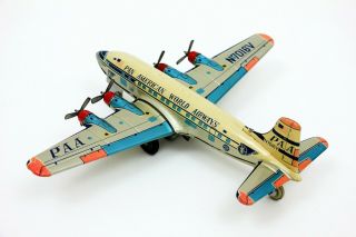 Vintage Yonezawa Japan PAA Pan American World Airways Tin Airplane BEAUTY 6