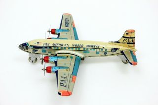 Vintage Yonezawa Japan PAA Pan American World Airways Tin Airplane BEAUTY 7