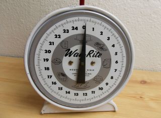 VINTAGE WAY - RITE HOUSEHOLD SCALE 25lb KITCHEN UTILITY FOOD SCALE 2