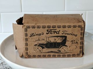 1920 ' s Bing ' s Ford Touring Wind - Up Tin Toy Car w/ Box Germany (10/431) 11