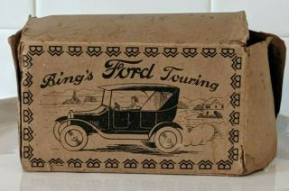 1920 ' s Bing ' s Ford Touring Wind - Up Tin Toy Car w/ Box Germany (10/431) 3