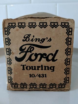 1920 ' s Bing ' s Ford Touring Wind - Up Tin Toy Car w/ Box Germany (10/431) 4