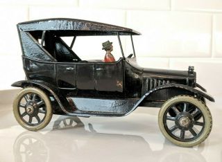 1920 ' s Bing ' s Ford Touring Wind - Up Tin Toy Car w/ Box Germany (10/431) 8
