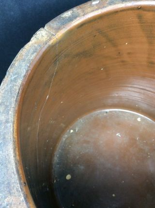 Antique York Stoneware Crock 4 Gallon 19th Century 9
