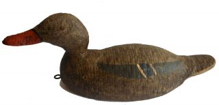 AAFA 1900s Antique Vintage Folk Art Hand Carved Wood Duck Decoy 3