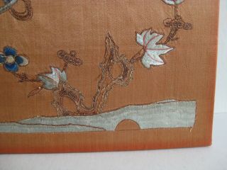 Fine Old Antique Chinese Hand Embroidered Silk Tapestry Panel Embroidery Foo Dog 6
