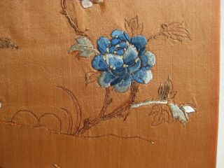 Fine Old Antique Chinese Hand Embroidered Silk Tapestry Panel Embroidery Foo Dog 7