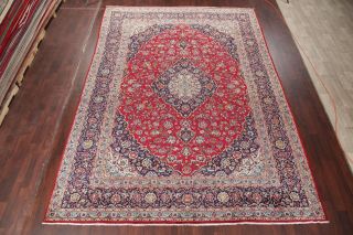 10x13 Antique Floral Traditional Area Rug RED Oriental Hand - Knotted Wool Carpet 3