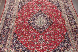 10x13 Antique Floral Traditional Area Rug RED Oriental Hand - Knotted Wool Carpet 4