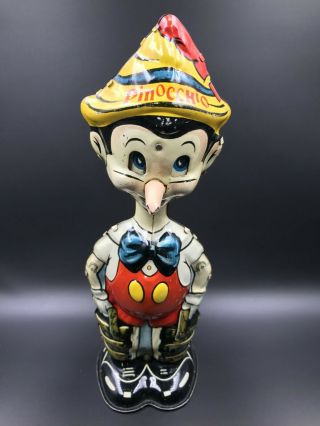 30s Marx Walking Pinocchio Vintage Tin Wind Up Toy Usa