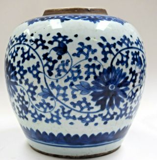 Chinese porcelain vase Chinese blue & white ginger jar kangxi khang shi china 3