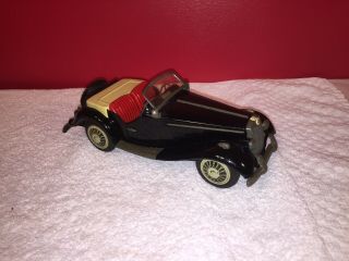 Rare Vintage 1954 Bandai Mg Tf Midget Friction Tin Toy Car Black