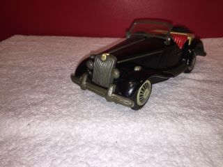 Rare Vintage 1954 Bandai MG TF Midget Friction Tin Toy Car Black 5