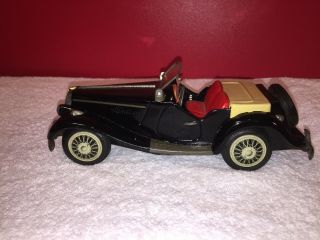 Rare Vintage 1954 Bandai MG TF Midget Friction Tin Toy Car Black 6