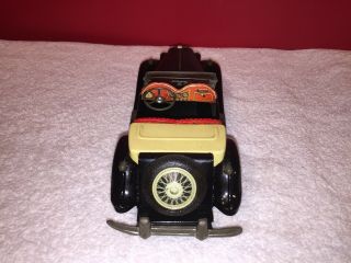 Rare Vintage 1954 Bandai MG TF Midget Friction Tin Toy Car Black 8