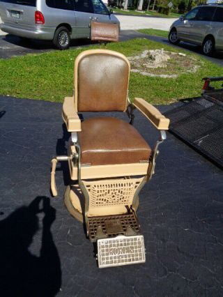 Antique 1920 ' s Koken Barber Chair 2
