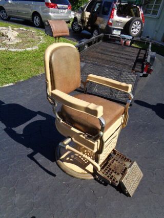 Antique 1920 ' s Koken Barber Chair 3