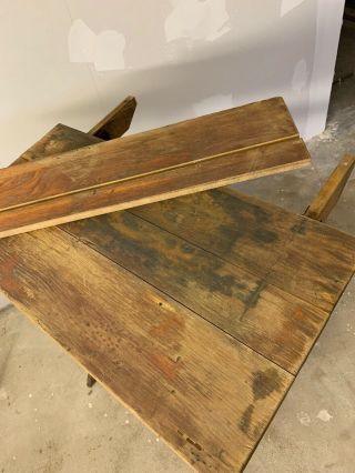 Antique Drafting Table Oak Cast Iron Hamilton? Industrial Engineering Art Office 12