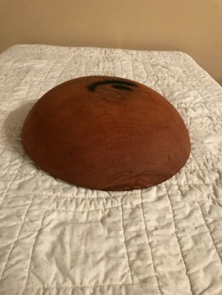 Primitive Wood Wooden Bowl Out of Round Large From High End Antique Store 2