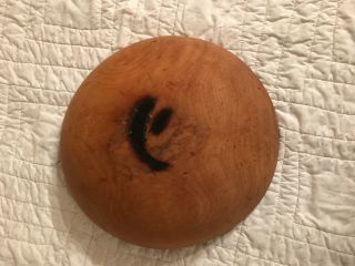 Primitive Wood Wooden Bowl Out of Round Large From High End Antique Store 3